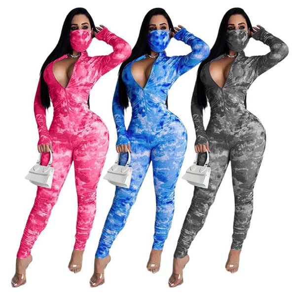 

women's pants & capris fashion tie-dye jumpsuit women, Black;white