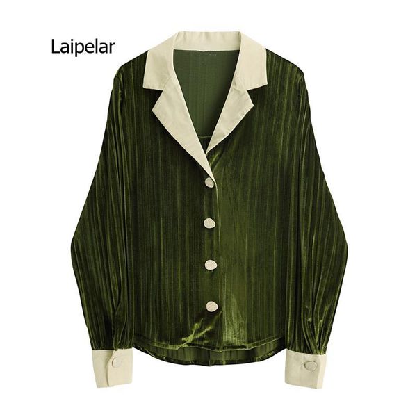 

vintage french shirt women long sleeve lapel printed loose office lady 2021 spring autumn casual elegant blouse female women's polos, White