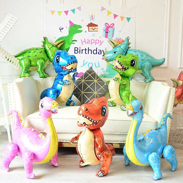 20 pezzi grandi palloncini da passeggio 4D animali bambini all'ingrosso dinosauro festa di compleanno decorazione del mondo giurassico