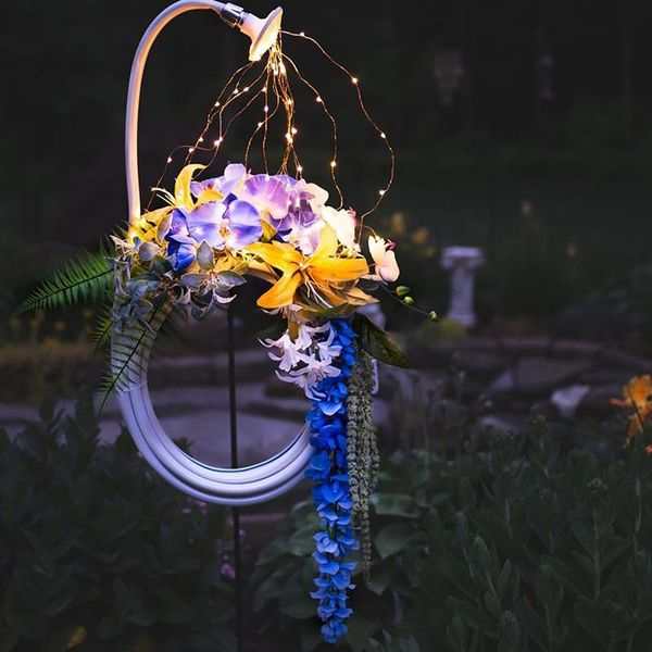 

lawn lamps door wreath plumber water pipe garland shower garden art light decoration string home decor spring decorations
