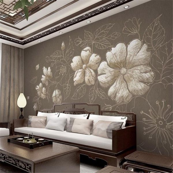 

wallpapers custom any size mural wallpaper 3d stereo flowers soft roll wall painting luxury home decor papers for walls decoratio