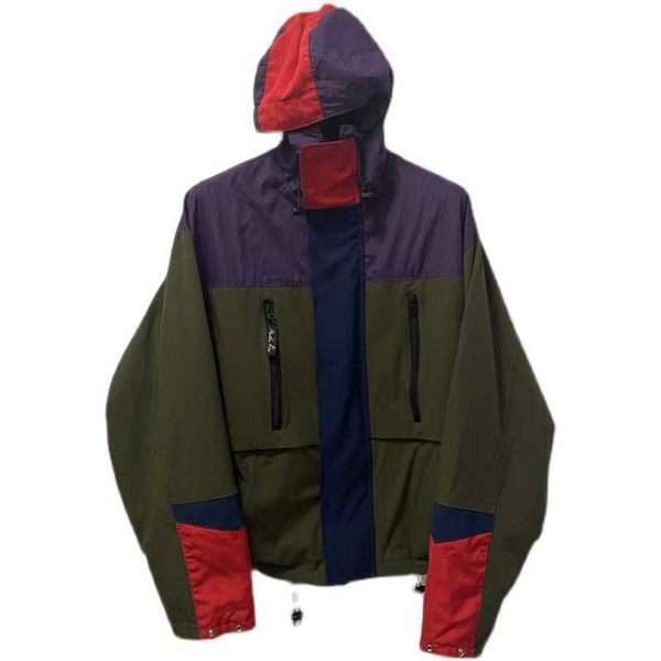 

men's jackets independent martine style rose color blocking silhouette submachine work coat vibe loose hooded, Black;brown