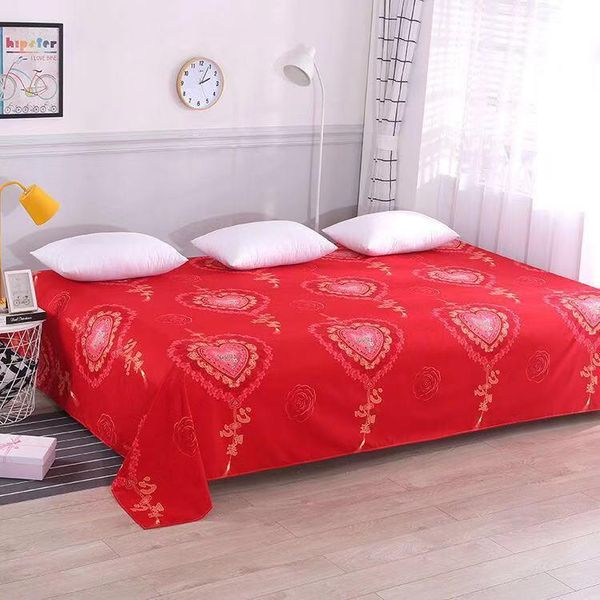 

sheets & sets fashion flat sheet soft comfortable wedding bed king queen large size bedsheet tatami 350x230cm