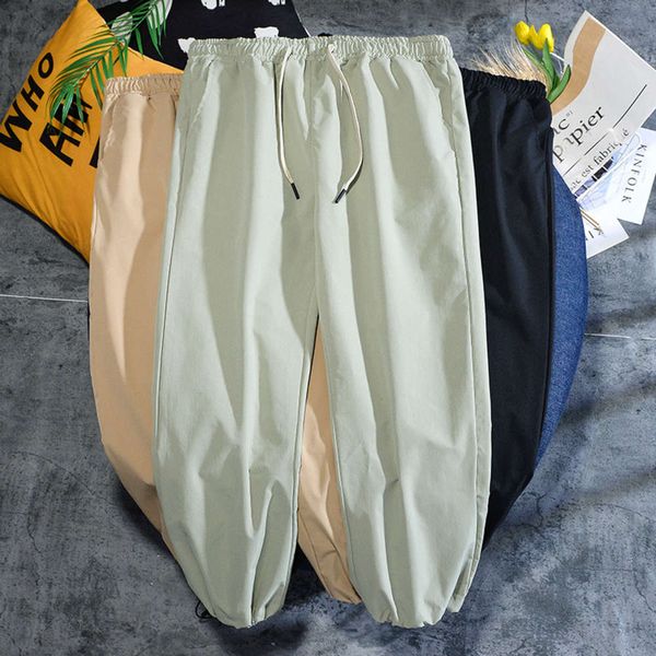 

shorts summer thin pure color overalls men's straight tube loose leggings harlan fashionable casual pants, White;black