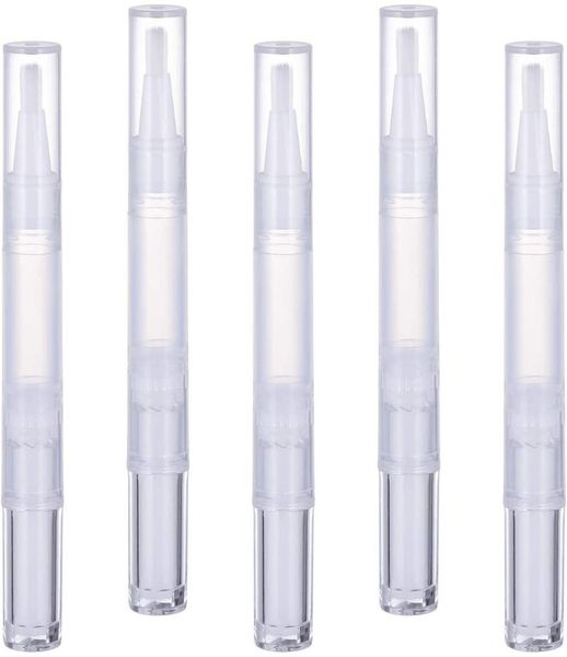 

storage bottles & jars 20pcs 3ml nail twist pens empty transparent oil pen cosmetic container applicators eyelash growth liquid lip gloss tu