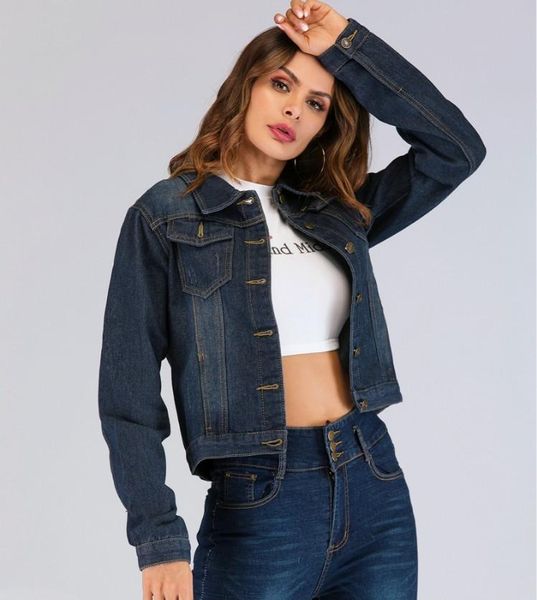 

women's jackets fashion denim woman coat long sleeve spring autumn female clothes jacket women, Black;brown