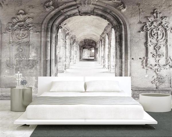 

wallpapers custom po modern 3d self adhesive retro vintage marble murals background wall painting papier peint waterproof