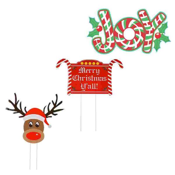 

greeting cards 3pcs xmas yard signs garden lawn decorations festival ground