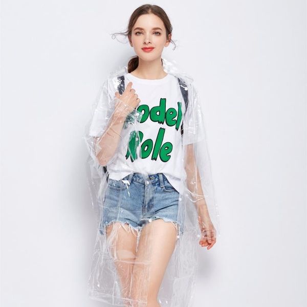 

super transparent for women fashion waterproof rain poncho coat reusable with drawstring hood backpack raincoat jj-syyy28 gear, Red;brown