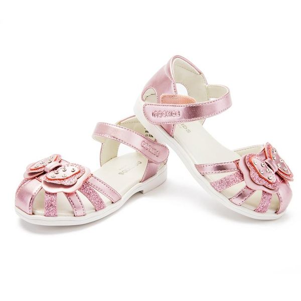 

summer children shoes girls breathable anti-slip bowknot design sandals toddler, Black;red
