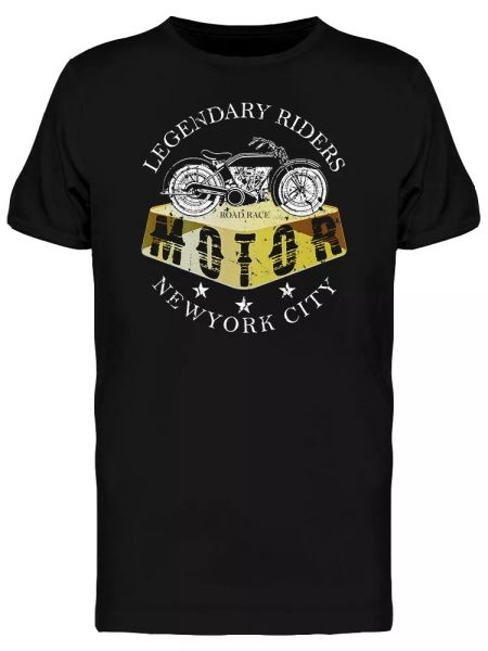 

legendary riders motors men's tee -image by shutterstock, White;black