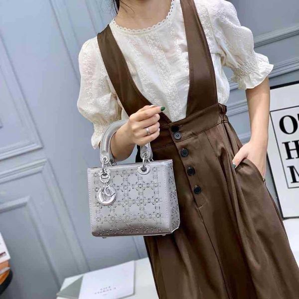 

silk diamond princess diana bag square 2021 new fashion single shoulder messenger handbag high sense women