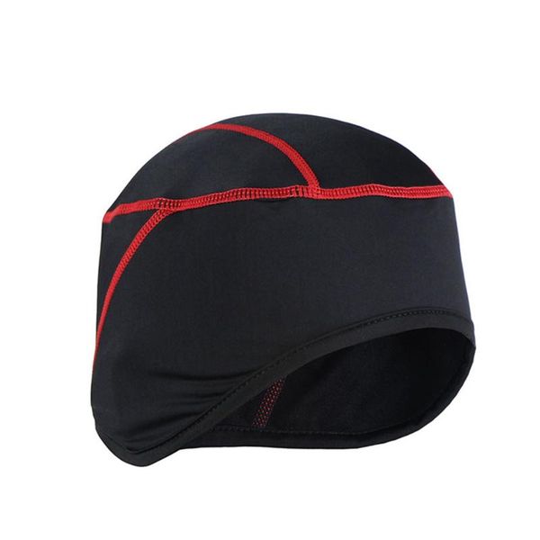 

size fashion sweat absorbent elastic warm windproof running sport polyester winter cycling cap caps & masks, Black