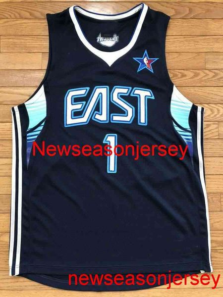 Maglia cucita 2009 East All Star Maglia ricamo Allen Iverson Taglia XS-6XL Personalizzata Qualsiasi nome Numero Maglie da basket