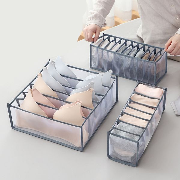 3 Teile/satz Unterwäsche Bh Organizer Lagerung Box Schrank Schrank Schublade Organisatoren Für Höschen Socken Rangement PHJK2104