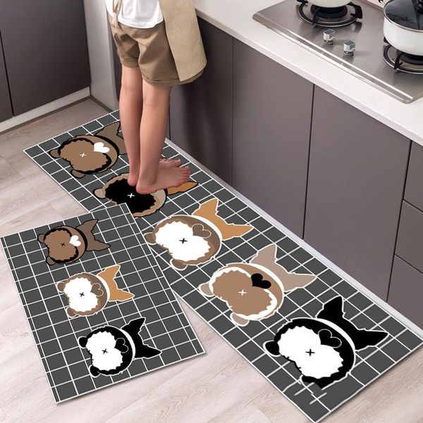 

carpets simple nordic stylewaterproof kitchen floor mat household carpet long strip door modern home decor