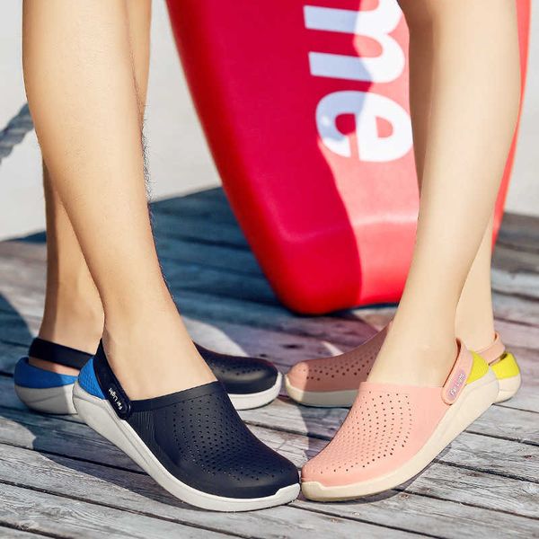 

2019 new baotou dongdong jelly flat thick beach high elastic big soled tracing shoes, Black