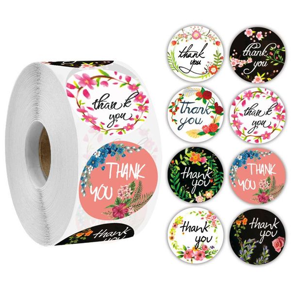 

gift wrap 1000pcs flower thank you stickers seal labels for birthday party festival packaging envelope cards stationery sticker