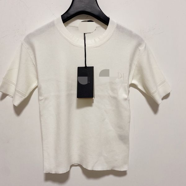 

320 2021 spring summer brand same style sweaters pullover regular short sleeve crew neck white women clothes sc, White;black