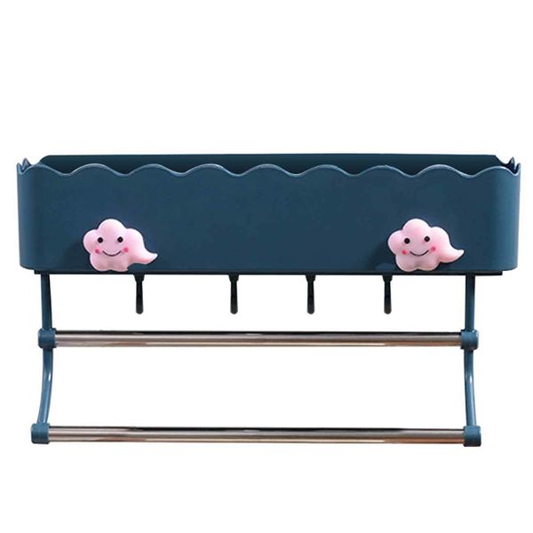 

storage organization basket for kitchen and bathroom accessories, rectangular storage box, wall hanging shelf