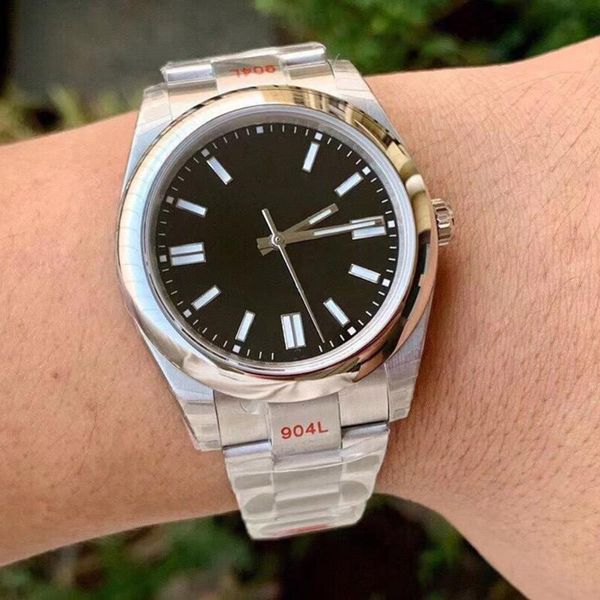 

wristwatches luxury stainless steel men watch brand mechanical sapphire glass automatic 41mm, Slivery;brown