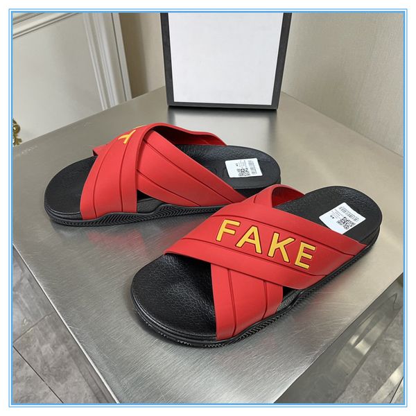 

fashion trend slippers spring and summer luxury men beach outdoor indoor slippers designer breathable true leather flat sandals camouflage m, Black