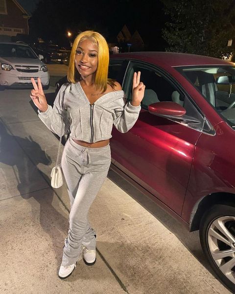 

pair of pleated and slit pencil pants women's two piece, White