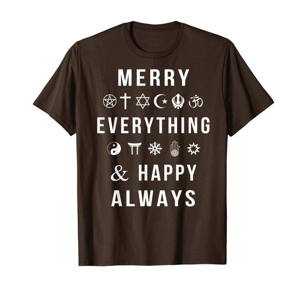 

merry everything happy always solidarity world religions t-shirt, White;black