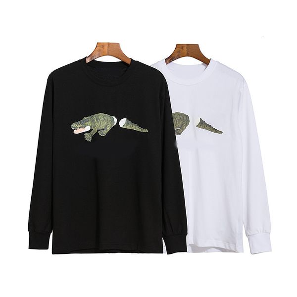 

leisure fashion 2021 pa fashion brand severed crocodile angel long sleeve bat spring and autumn leisure thin section rear letter seal, Black