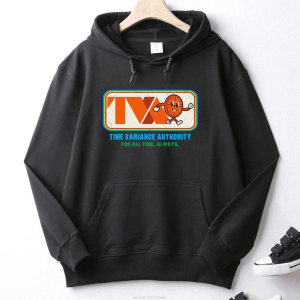 

men's hoodies & sweatshirts men/women fashion hip hop long sleeve oversize tva time variance authority miss minutes rainbow clothes v, Black