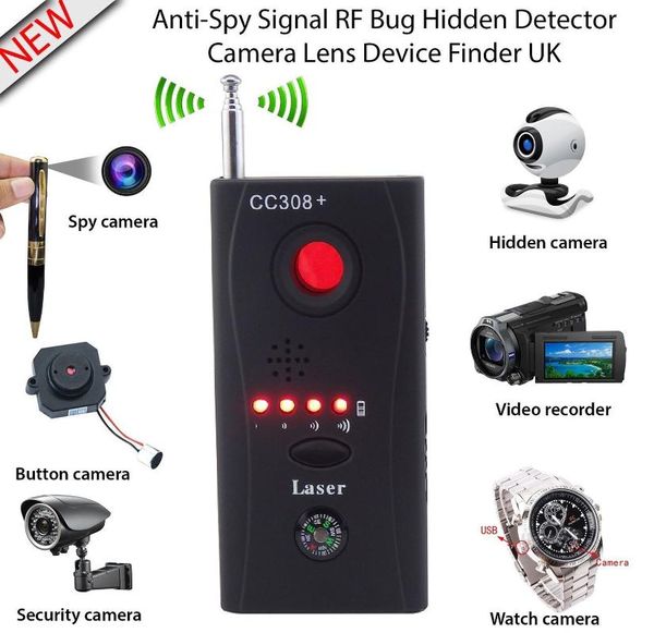 

anti detector hidden camera gsm audio bug finder gps signal rf tracker anti-lost alarm
