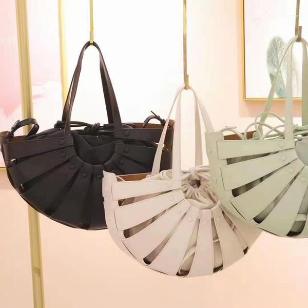 

evening bags black and biege basket stylish handbags for women summer beach female trend designer shoulder big tote lady purse1