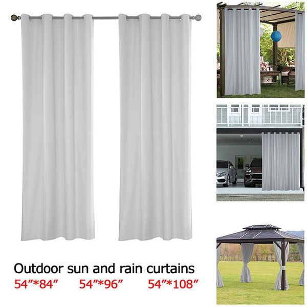 

curtain & drapes outdoor pergola water-resistant blocking with grommet modern coating uv protection full blackout patio 1pc