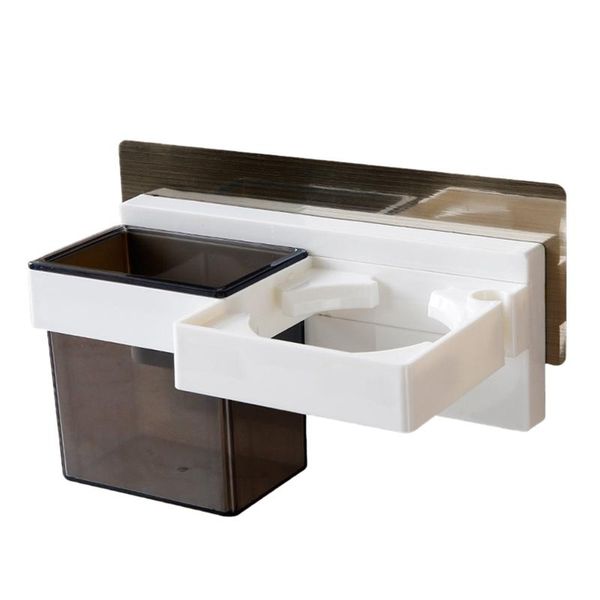 

bathroom shelves magic seamless hair dryer rack shelf wall storage mounted holder