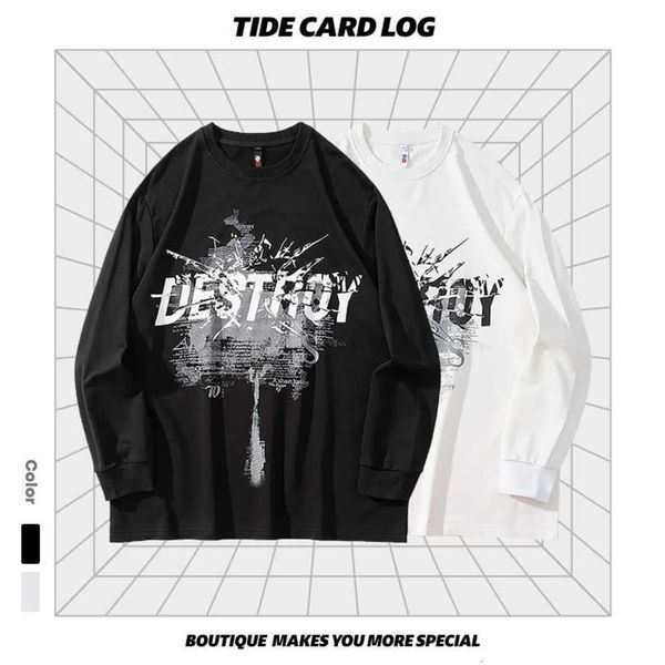 

autumn winter new fashion br sweater men's and women's same letter printing neutral hip hop street fashion top, Black