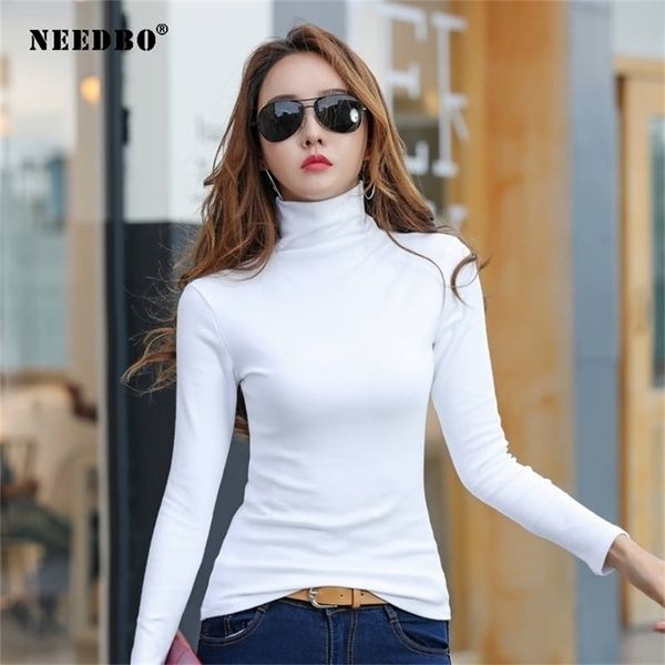 

sweater women turtleneck long sleeve pullover elastic bodycon pull femme s 210805, White;black