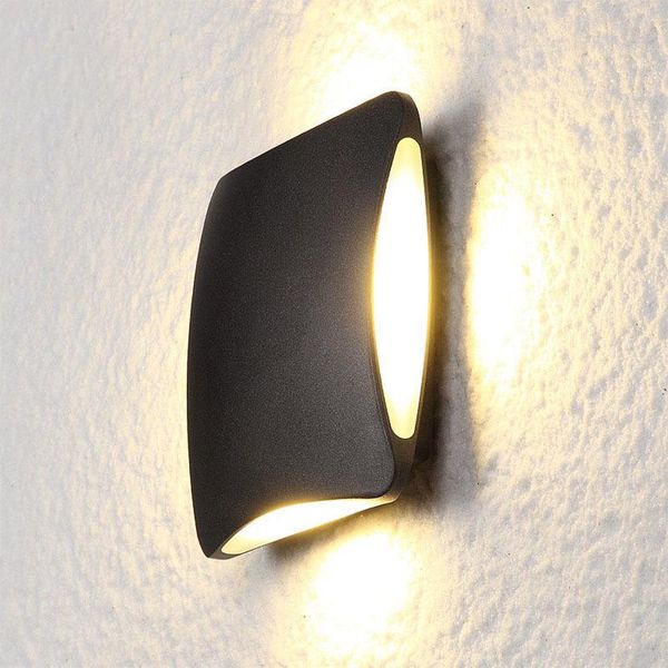 

wall lamps 8pcs/lot 4*3w led outdoor aluminum sconce lamp 4 side lighting ac220v ac110v black waterproof balcony porch