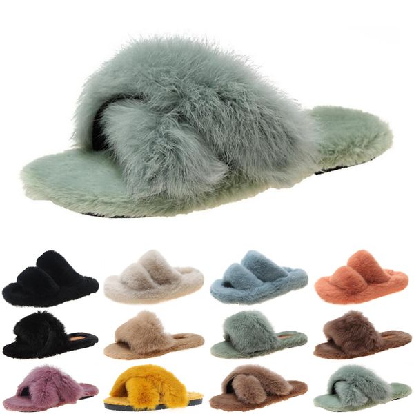 

luxury women shoes slides slippers womens sandals black grey slide slipper flat flip flops size 35-40 color74