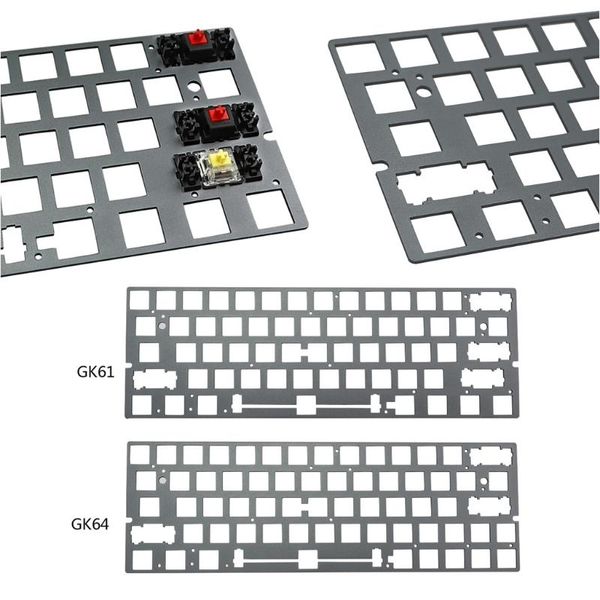 

keyboard mouse combos aluminum plate positioning board plate-mounted stabilizers for gh60 xd64 dz60 gk61 gk64 gk64x gk64xs dropship