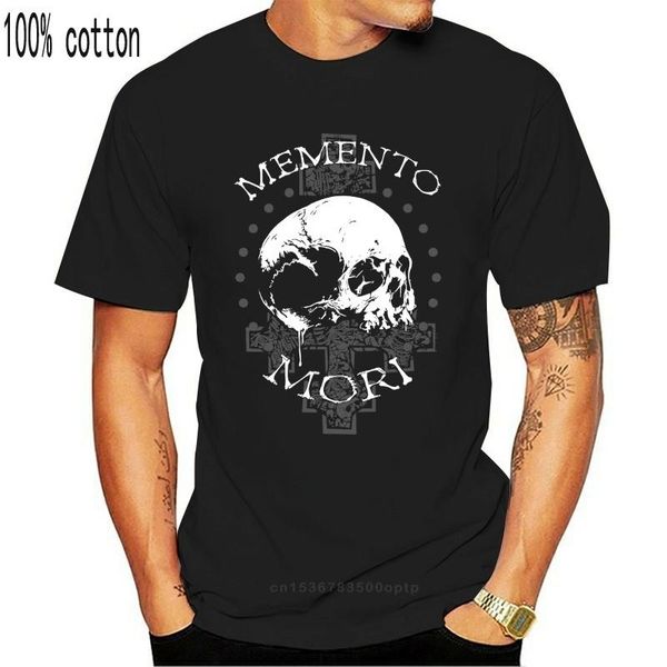

men's t-shirts t-shirt memento mori black cotton 2021 trends tee shirt, White;black