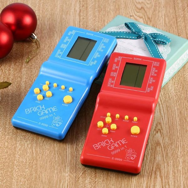 

portable game players classic tetris hand held lcd electronic toys fun brick riddle handheld console random color