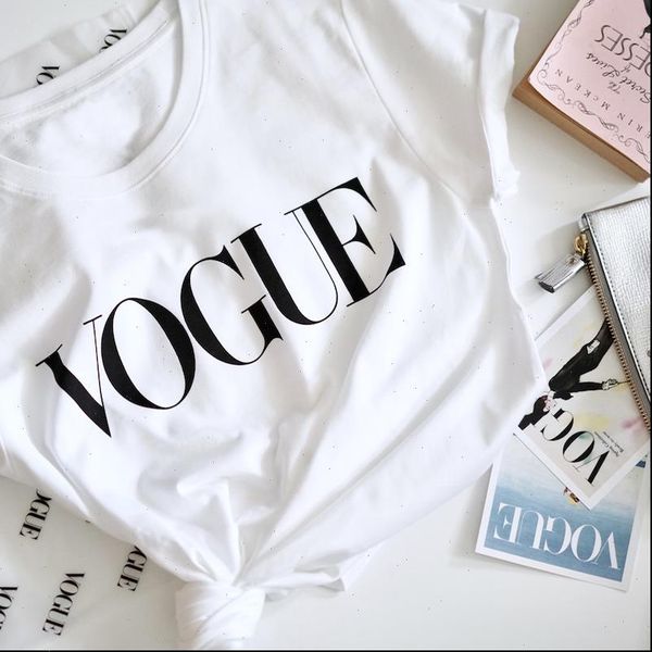 

summer women t shirt fashion vogue letter print harajuku o neck short sleeve white female clothing
