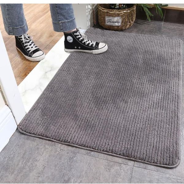 

carpets -selling door mats entrance solid color striped floor bathroom water-absorbent non-slip foot