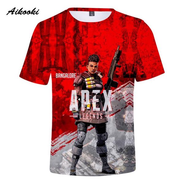 

men's t-shirts classic 3d apex legends men t shirts men/women summer short sleeve t-shirt boy/girls breathable green design, White;black