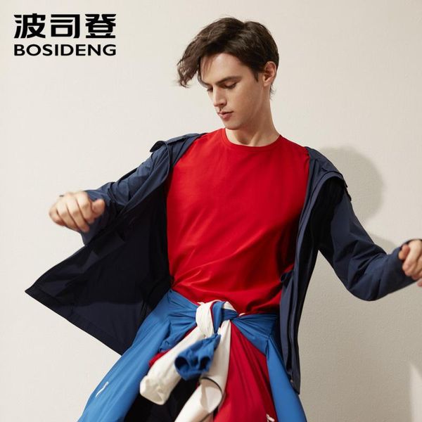 

men's jackets bosideng spring hooded sunscreen coat loose casual breathable thin jacket b90522027, Black;brown