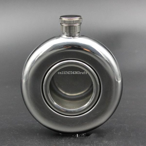 

hip flasks 20pcs 5oz stainless steel round flask with black gift box portable mini alcohol whiskey bottle