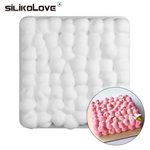 

baking moulds silikolove 3d cherry cake molds tray bakeware nonstick silicone mould square bubble mousse pan mold diy tools