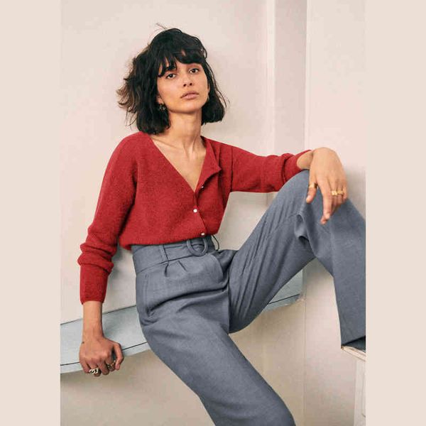 

sweaters women casual solid color sweater office lady basic cardigan autumn long sleeve female back buttons pullovers french style, White;black