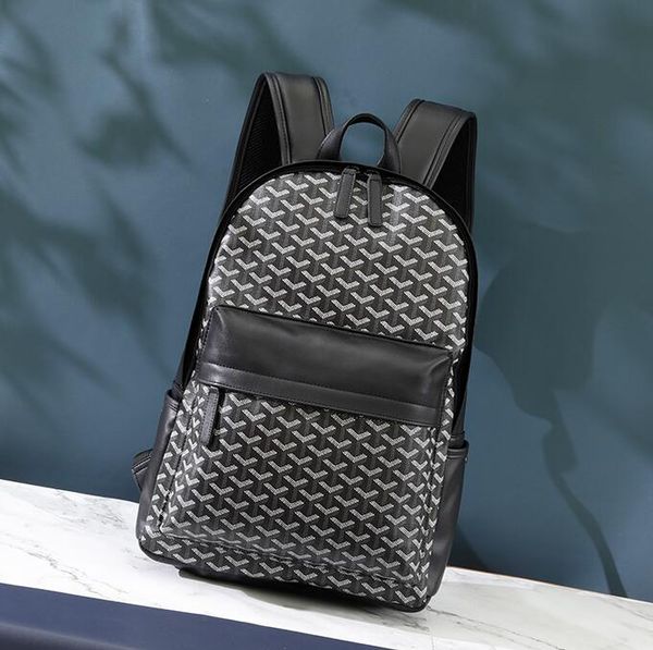 

wholesale men leathers shoulder bag simple atmosphere plaid fashion backpack street trend printed handbag college style multifunctional leat