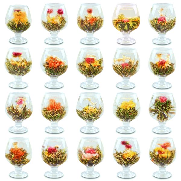 

organic variety flavors chinese artistic blooming flower green tea ball set